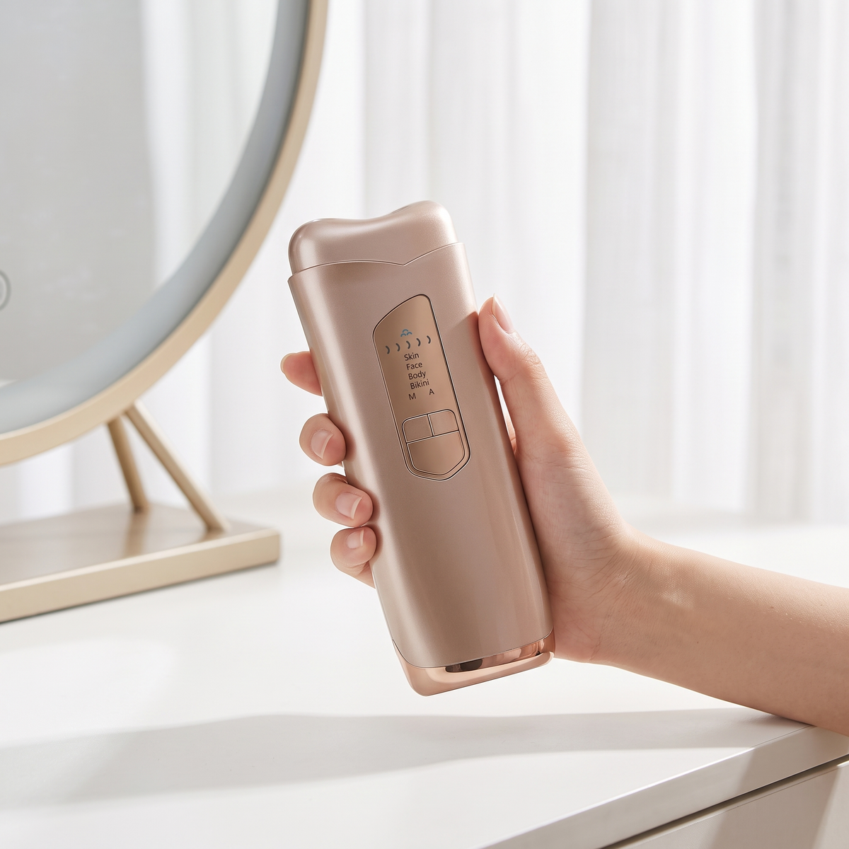 Ice Cool IPL Laser Hair Removal Device at Home Golden
