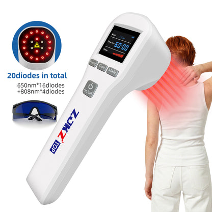 ZJKZTOP LLLT Dual Wavelengths Portable Cordless Cold Laser Therapy Device