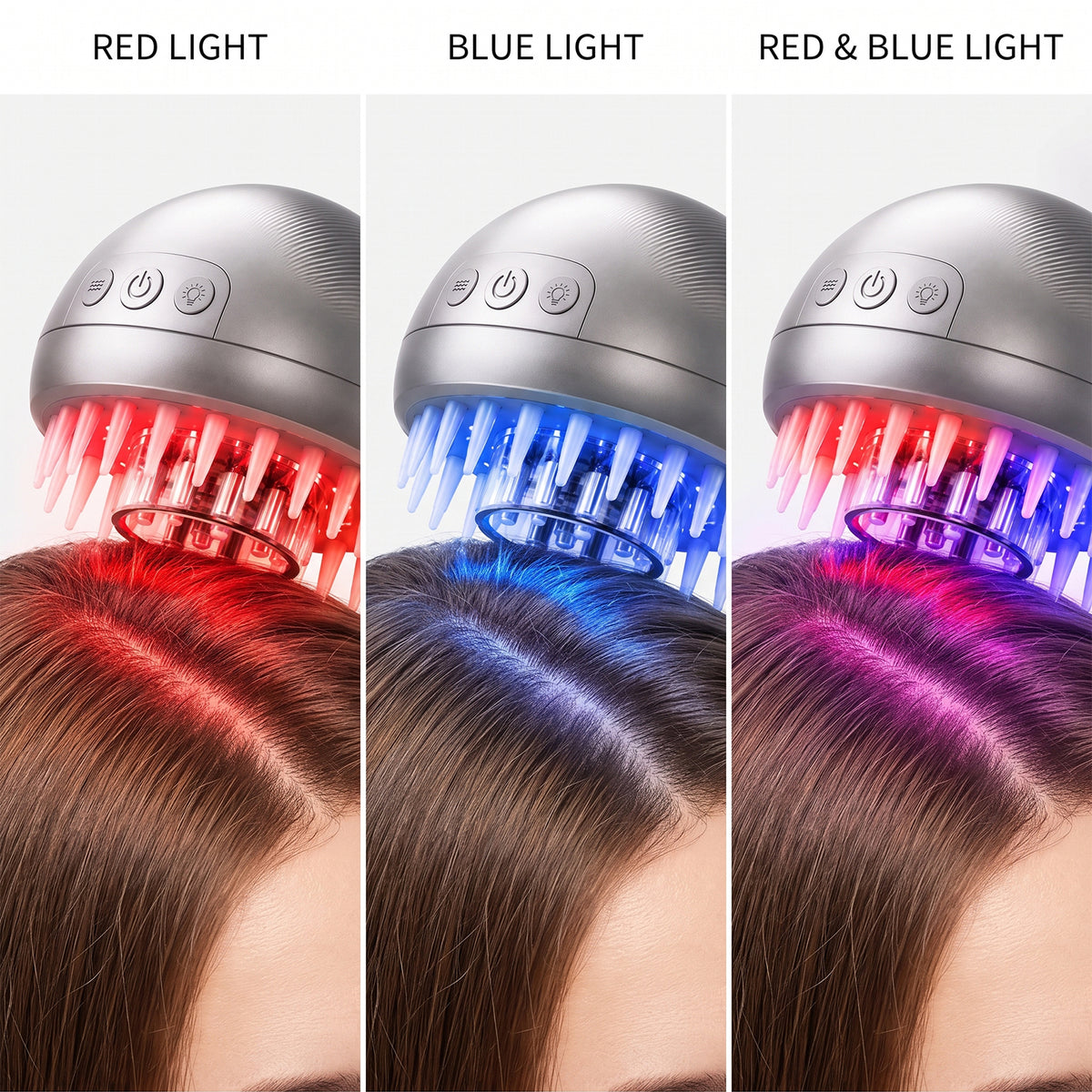 3-in-1 Red & Blue Light Therapy Hair Growth Comb