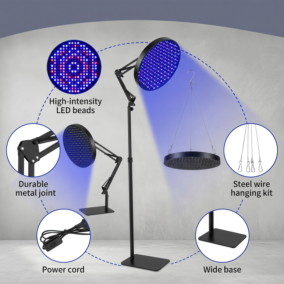 50W 225pcs Blue Light LED Tanning & Skin Care Device