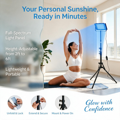96W 96pcs LED Tanning Lamp for Face and Body Blue Light Therapy