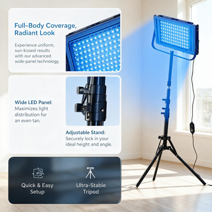 96W 96pcs LED Tanning Lamp for Face and Body Blue Light Therapy