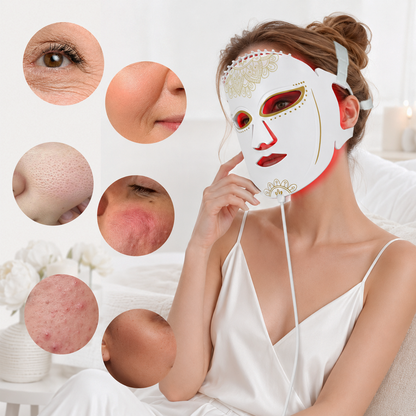 7 Color Flexible Silicone LED Red Light Therapy Mask